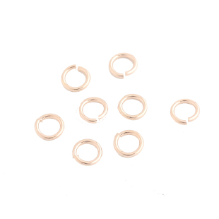 保色玫瑰金开口圈包金镀真金小圈连接环配件手链项链耳饰diy材料