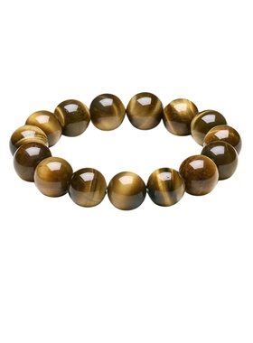 周六福耀金虎眼石手链美拉德虎眼石转运珠手串手饰百搭圣诞礼物