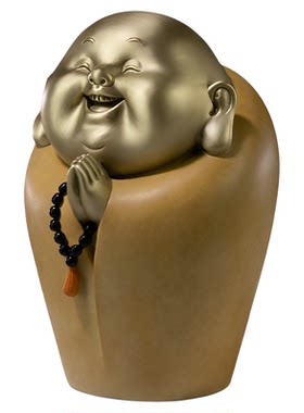 铜师傅《知足者常乐》弥勒摆件