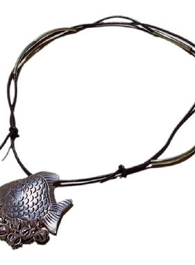 承李李原创设计风哑光立体项链