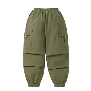 儿童加绒裤子冬季女童三层夹棉裤一条过冬东北保暖特厚外穿工装裤