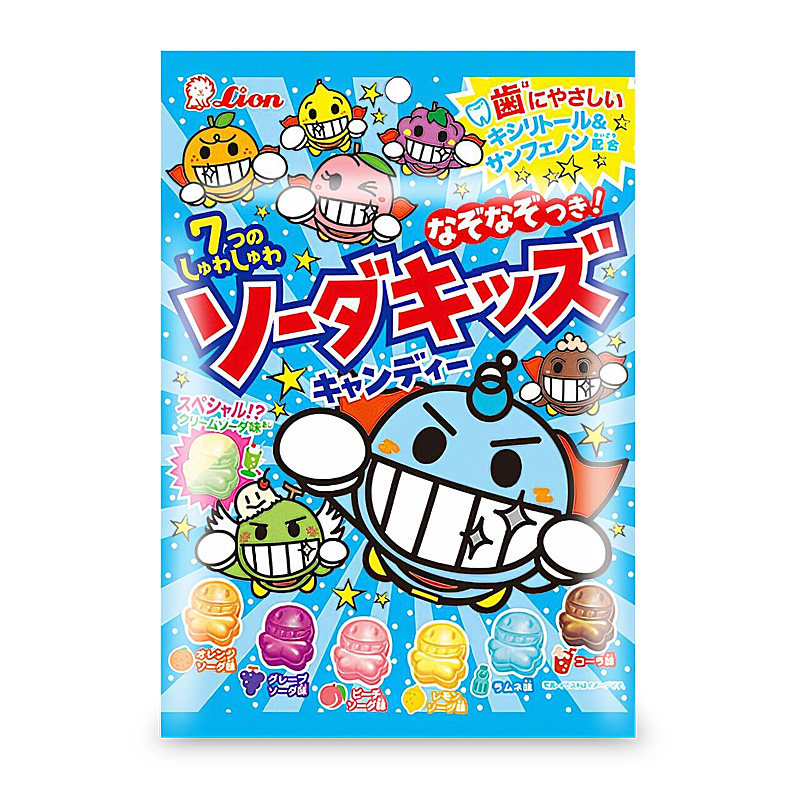 日本进口零食LION狮王汽水糖糖果
