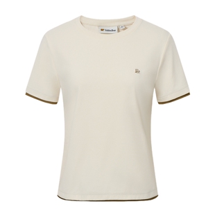 【5A抗菌】GOLDEN BEAR/金熊 夏季微弹舒适短袖圆领T恤上衣女