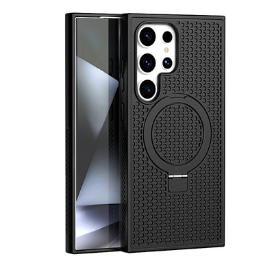 散热带支架适用三星s24ultra手机壳新款磁吸s24+指环后盖s23fe防摔s22十硅胶glaxys24plus镂空透气s24u高级感