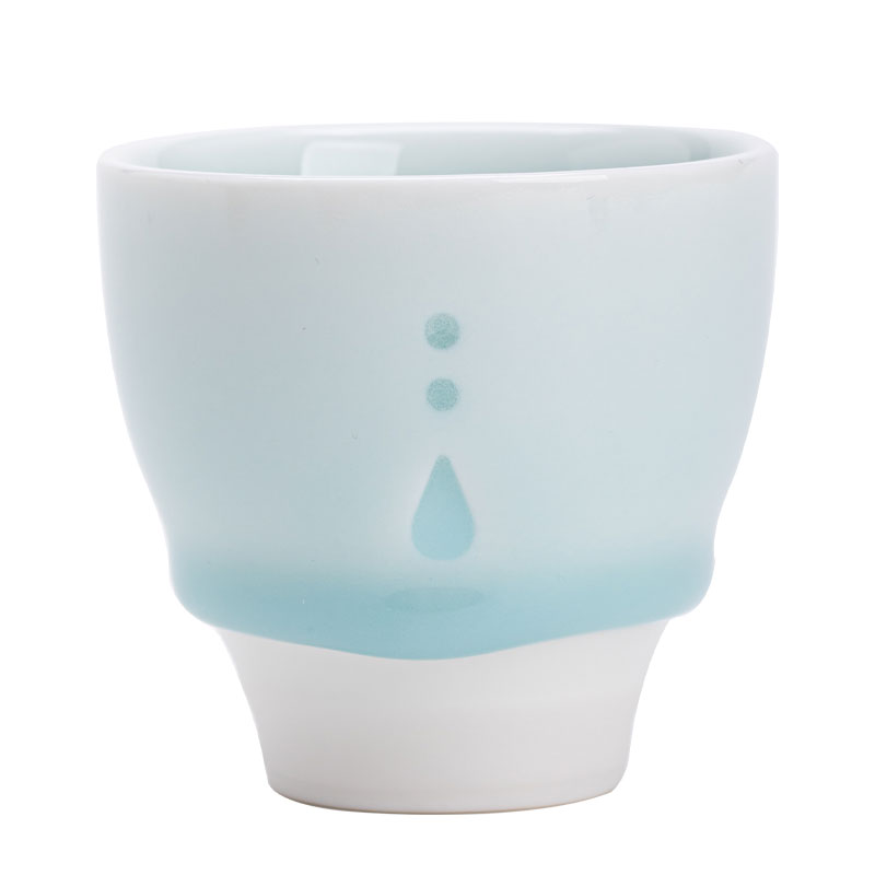 天青玲珑水滴杯家用防烫陶瓷茶杯高端轻奢主人杯功夫茶具品茗杯