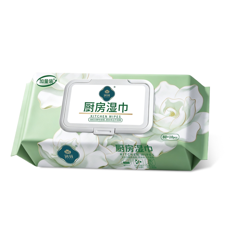 润荷厨房湿巾纸加大加厚家庭去油污渍清洁一次性抹布商超同款