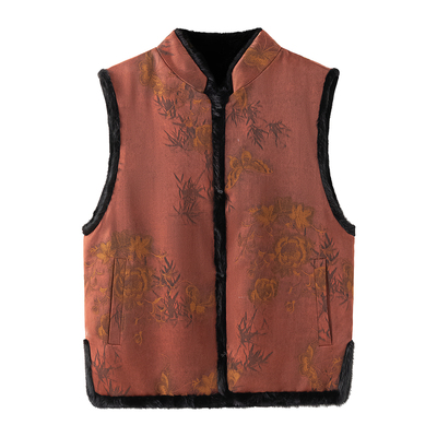 两面穿国风水貂毛马甲皮草背心时尚2025冬季新款拼貂女外套年轻款