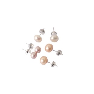 S999银天然淡水珍珠耳钉养耳洞精致睡觉免摘轻奢耳饰足银气质通勤