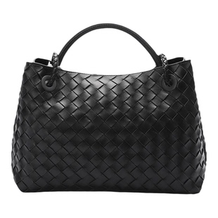 新款高级感重奢纯手工编织手提包里外全皮大容量通勤百搭单肩女包