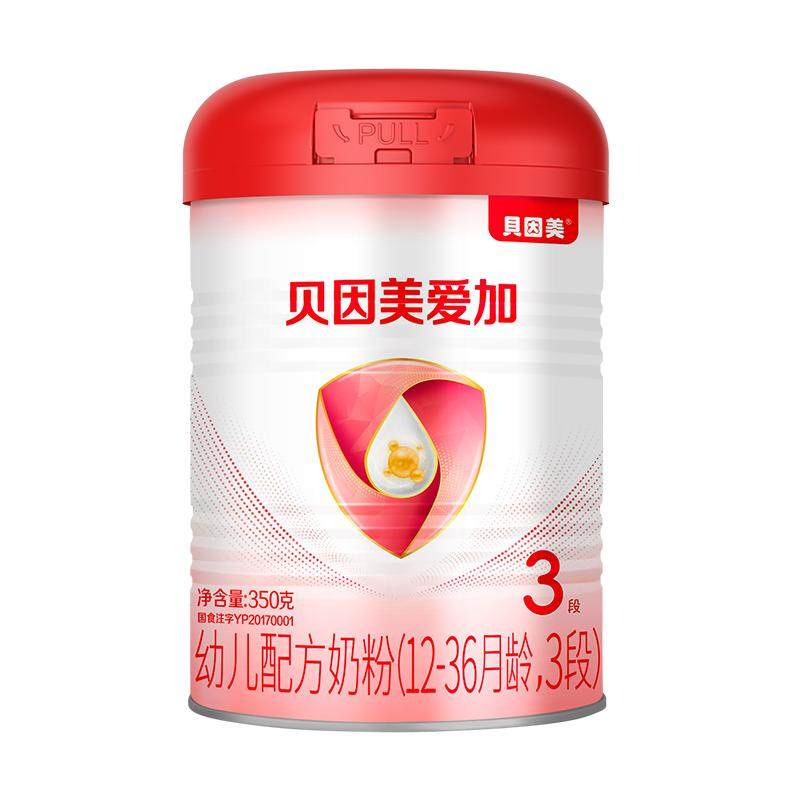 【新国标】贝因美爱加幼儿配方奶粉3段（12-36个月）350g1罐装