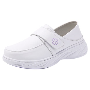 护士鞋冬季加绒女款软底不累脚防滑医院专用工作鞋增高小白色棉鞋