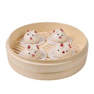 美丽雅食品专用一次性圆形蒸笼硅油纸不粘家用级青团馒头包子蒸纸