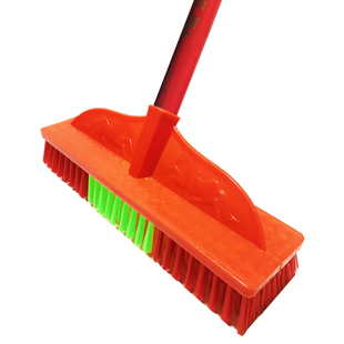 硬毛冰丝加大型塑胶地刷卫生间养殖场菜市场家用地板刷长木柄刷子