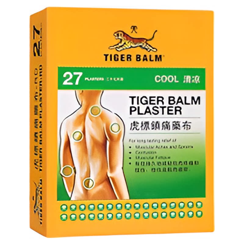 虎标TIGER清凉镇痛药布贴缓解肩颈酸痛跌打损伤关节炎药膏贴27片