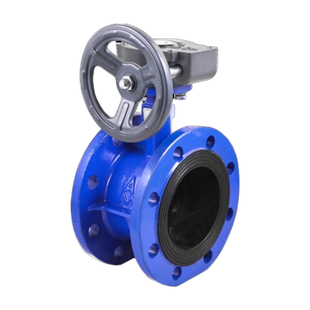 埃美柯涡轮法兰蝶阀D341X-16Q传动铸软密封手动828开关阀门 DN100