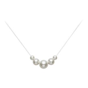 DELTA微笑珍珠项链女S925纯银简约百搭气质优雅精致高级感锁骨链