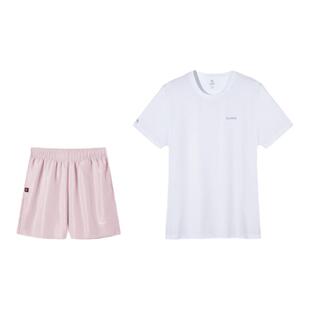 骆驼运动套装女 2026夏季宽松快干t恤跑步训练短裤短袖透气两件套