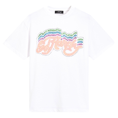 EdHardyY2K彩色亮片logoT恤