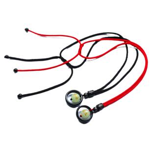 夜明珠情侣项链一对刻名字男生夜光石学生吊坠情人送女生节礼物