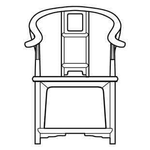 45款椅子三视图cad动态块明清家具官帽椅圈椅椅扶手交椅太师椅
