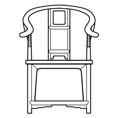 45款椅子三视图cad动态块明清家具官帽椅圈椅椅扶手交椅太师椅