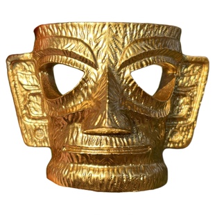 三星堆博物馆同款黄金面具立体冰箱贴创意磁吸装饰摆件纪念品礼物