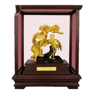 威弗列德足金金箔松鹤高档老人大寿生日贺寿礼物创意祝寿爷爷奶奶