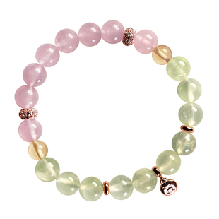 麦玲玲吉庆堂事业良缘腾达手串马粉葡萄石黄水晶步步高升好运手链