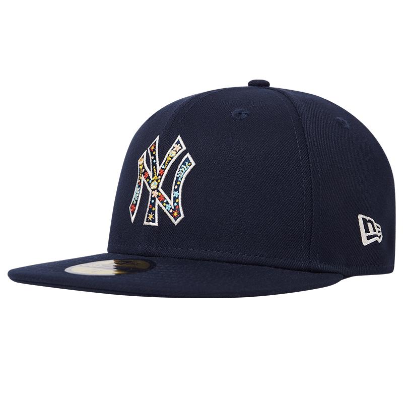 NEW ERA纽亦华MLB平檐NY嵌花刺绣全封街头棒球帽男女同款NE5950