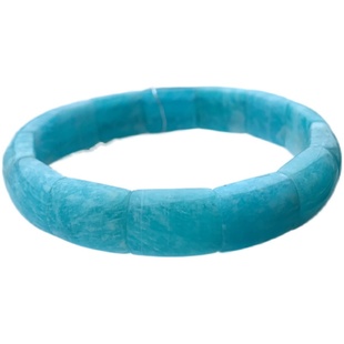 小清新天然莫桑比克天河石手排老矿料冰糯种手镯男女款礼物