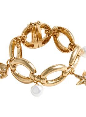 self-portrait珍珠贝壳吊坠手链