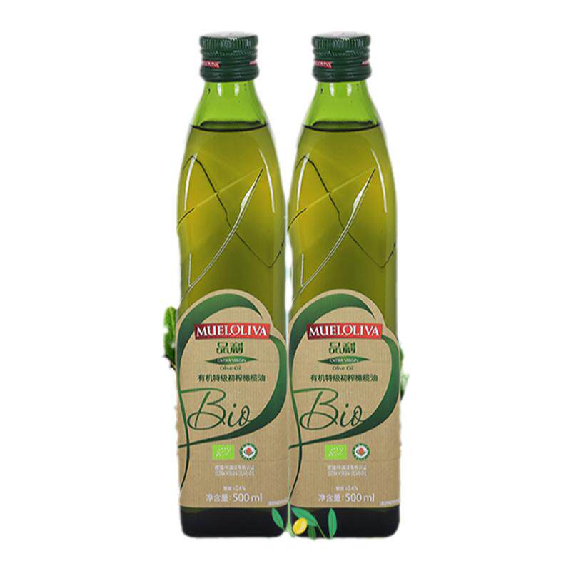 品利有机橄榄油双有机认证特级初榨橄榄油500ml*2