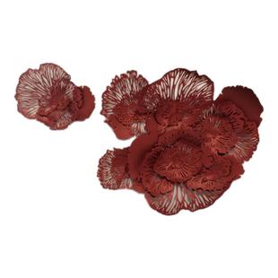 现代铁艺壁挂荷花荷叶电视沙发客厅壁饰挂饰创意酒店大堂软装墙