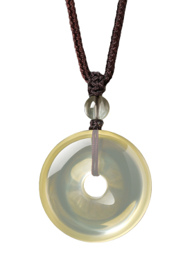 优选宫廷级巴西黄水晶平安扣吊坠