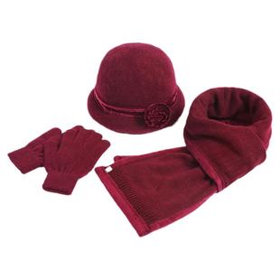 中老年人帽子女奶奶冬季老太太妈妈姥姥秋冬天保暖针织毛线帽围巾