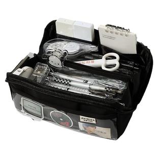 10层笔袋大容量高颜值2024年新款文具盒女孩版初中生多功能铅笔盒女生小学生铅笔袋简约日系风帆布女款网红