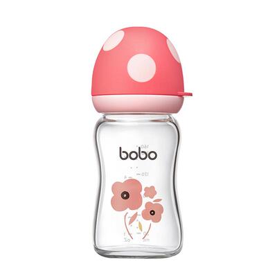 玻璃宽口径硅胶胀气初生婴儿奶瓶