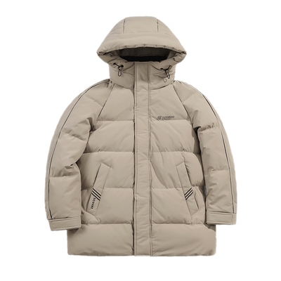 长款鹅绒羽绒服加厚防寒外套宽松