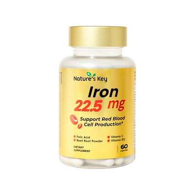 美国natureskey富铁胶囊自然之钥补气血贫剂女性经孕妇哺乳期成人
