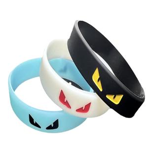 原创潮牌恶魔眼睛简约硅胶手环创意小怪兽能量男女款运动橡胶腕带