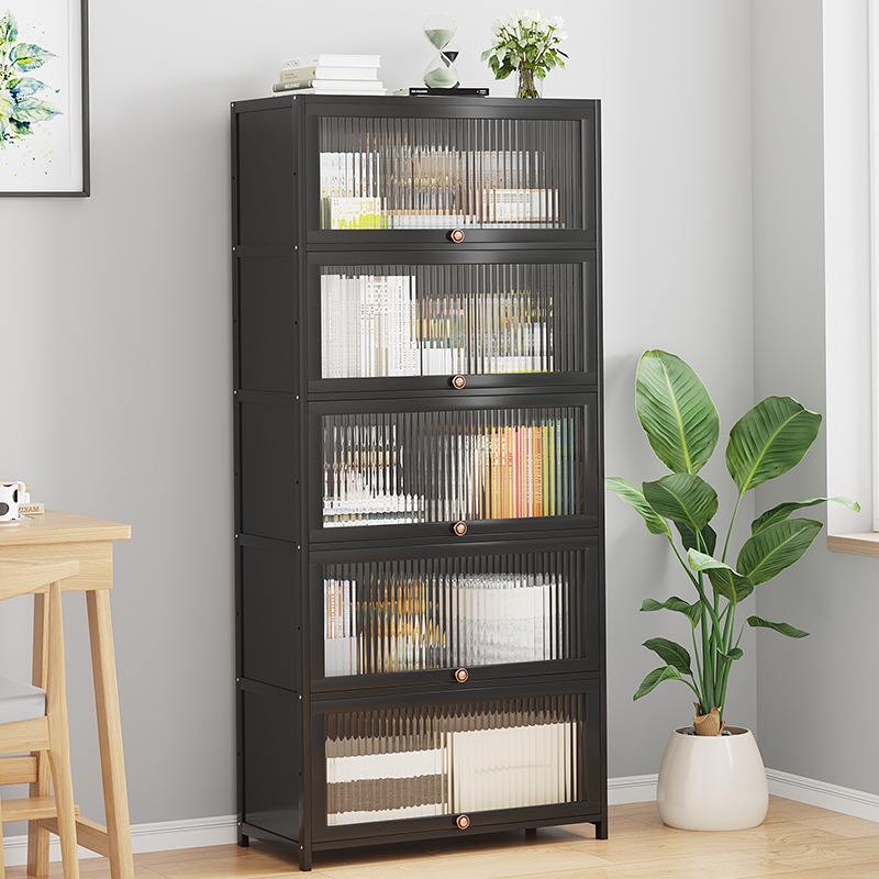 儿童书架书柜家用多层落地透明柜玻璃门置物架收纳简约靠墙现代带