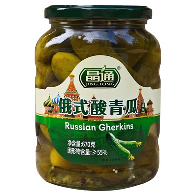 俄式酸青瓜罐头俄罗斯风味小黄瓜