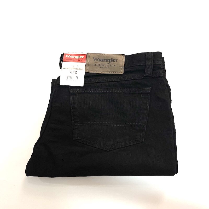 现货Wrangler/威格男直筒中腰纯棉黑色牛仔裤ZM100BK