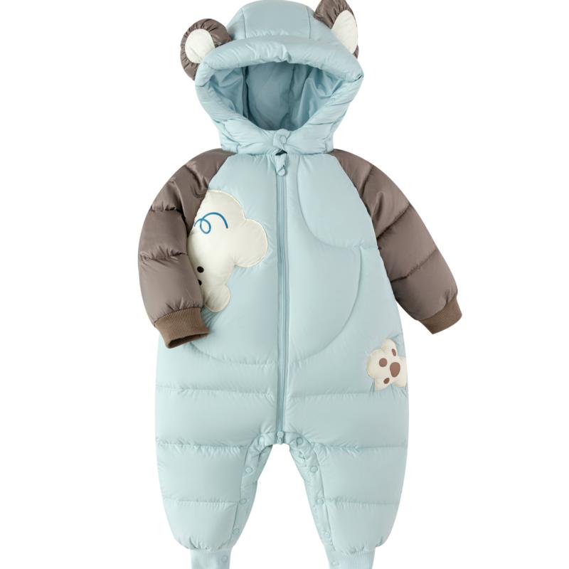 巴拉巴拉童装婴儿羽绒服冬季宝宝外出连体衣儿童哈衣爬服萌趣可爱