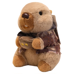 哪吒周边土拨鼠玩偶公仔毛绒玩具儿童睡觉抱枕安抚布娃娃生日礼物