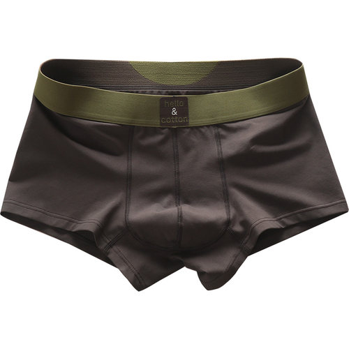 简约百搭文艺青年男士内裤 纯棉低腰性感内裤 大囊袋平角裤底裤头