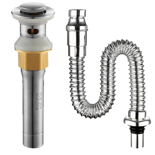 面盆洗脸盆304不锈钢下水器去水器台盆洗手池防臭下水管排水配件