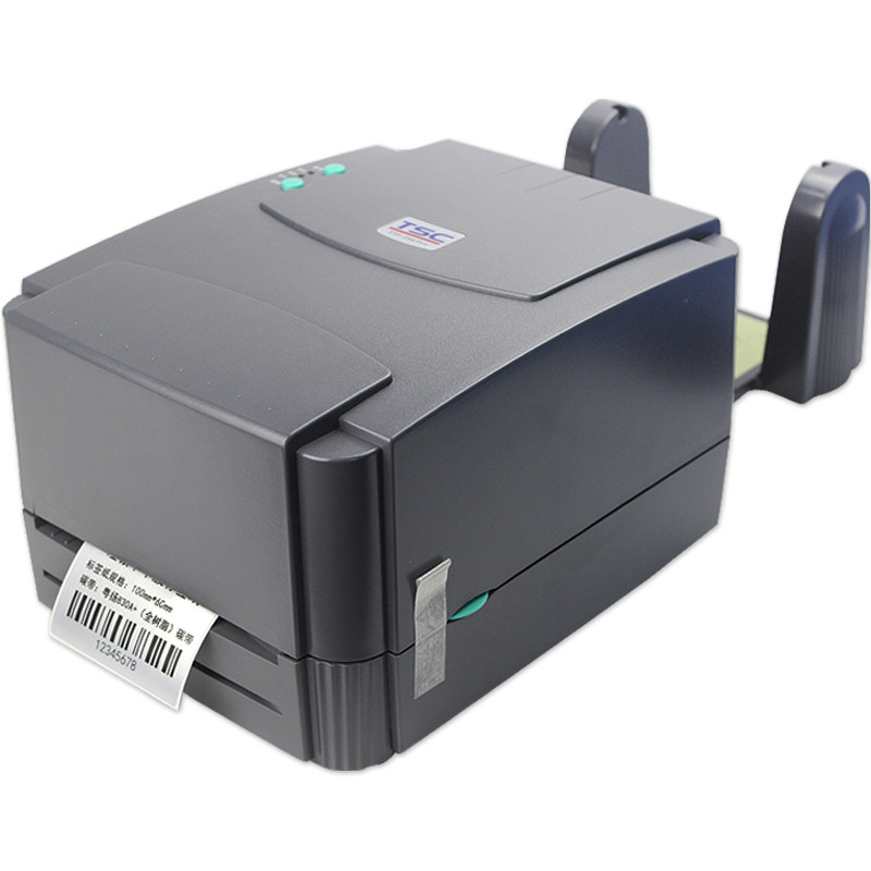 TSC ttp244pro标签打印机4503/300A条码不干胶珠宝合格证洗水唛吊牌仓库商超价格贴纸带切刀热转印碳带标签