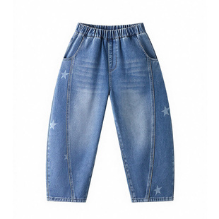 ask摘星者儿童弯刀裤2026春季新款男童牛仔裤春装裤子男孩休闲裤