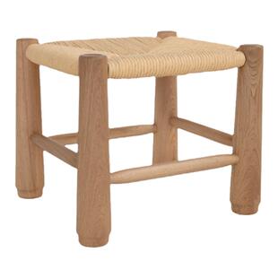 HITCHCOCK Savoye stool/萨伏伊方凳 中古法式绳编椅子复古矮凳子